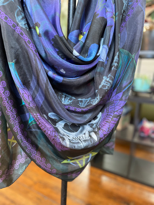 Night Creature Pure Silk Scarf