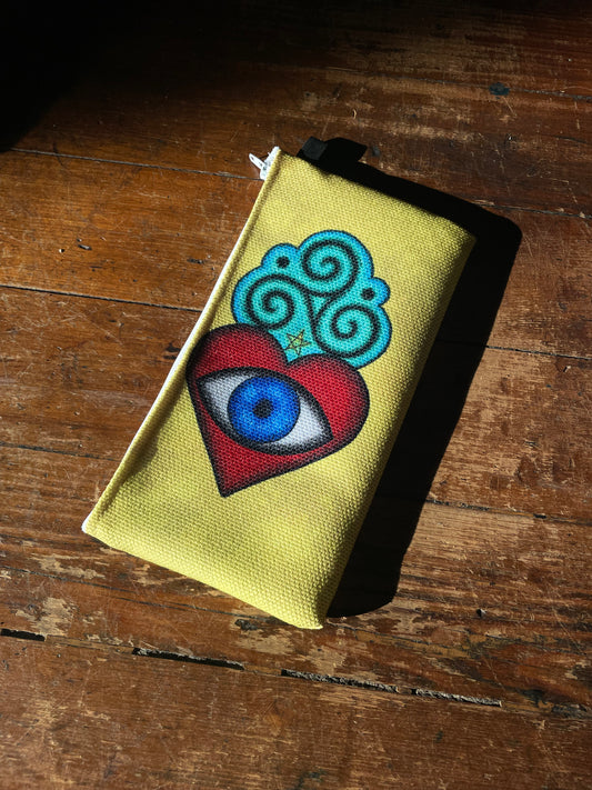 Sage Heart Pencil Pouch