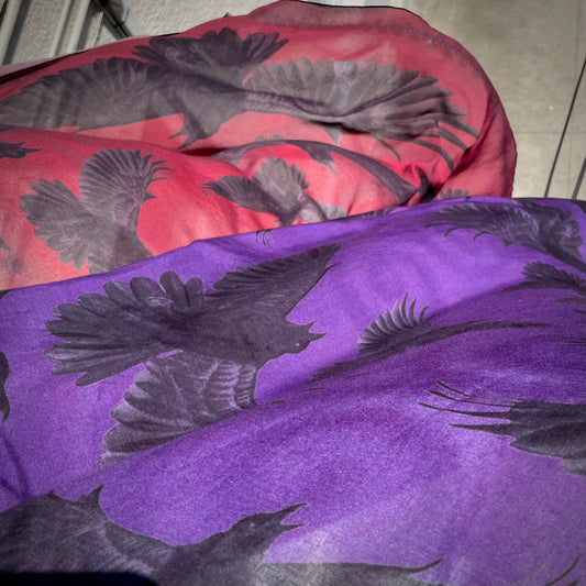 Raven Storm Modal Silk Scarf - Royal Purple